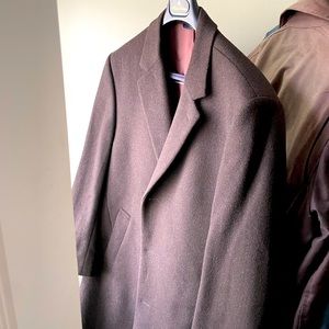 Brooks Brother “346” 44R coat: 90% wool, 10% cashmere, lining 100% bemberg cupro